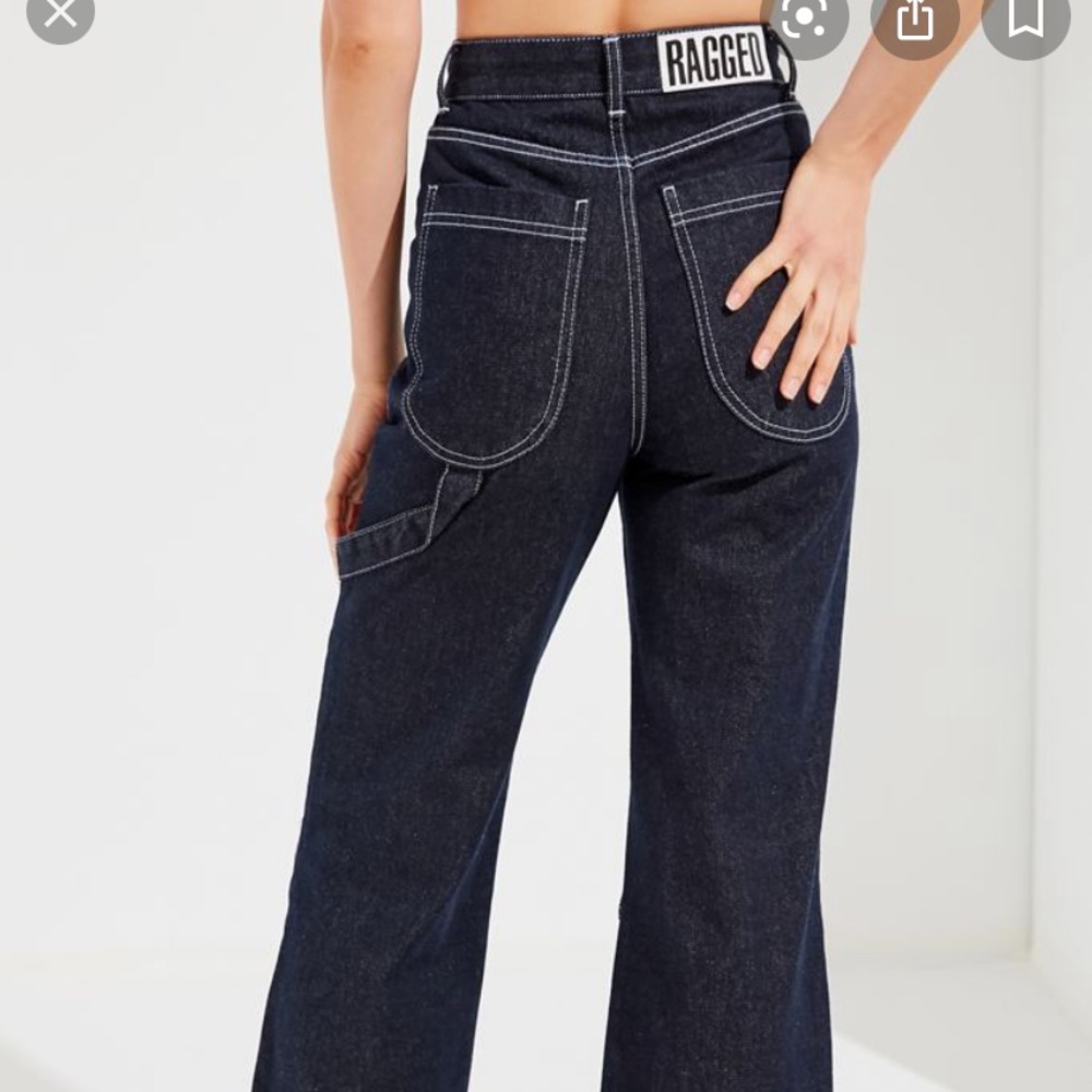 Ragged Priest wide leg jeans DAMAGED ZIPPER